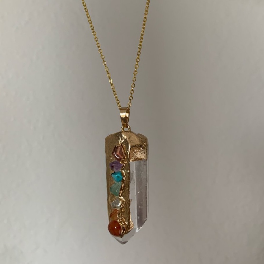 Clear Quartz Chakra Necklace